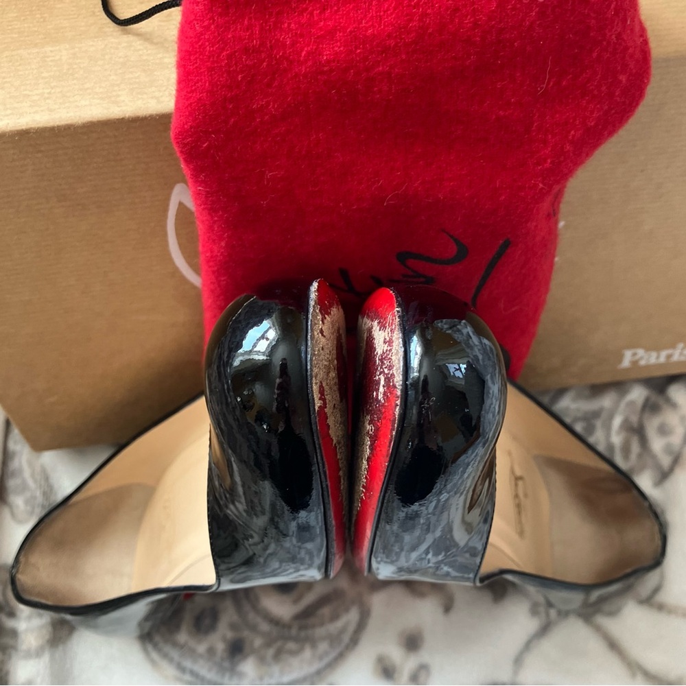 👠 Christian Louboutin Black Simple Pump 70 Stiletto Heels Box Dust Bag Size 37.5 - Picture 11 of 11